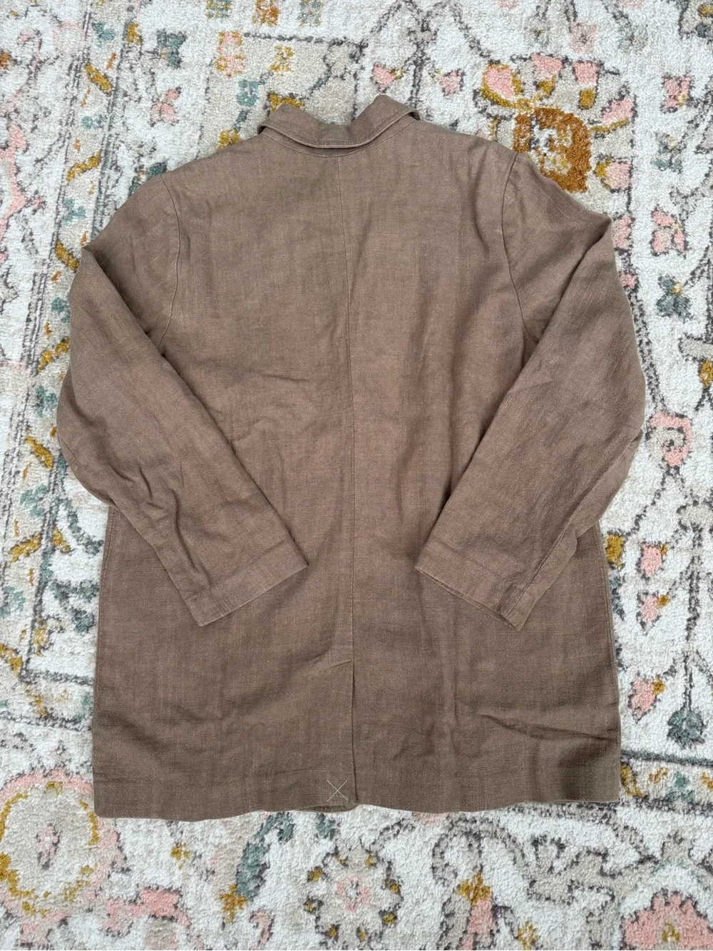 NWT J. Jill Linen Blend Oversized Blazer Beige Size L